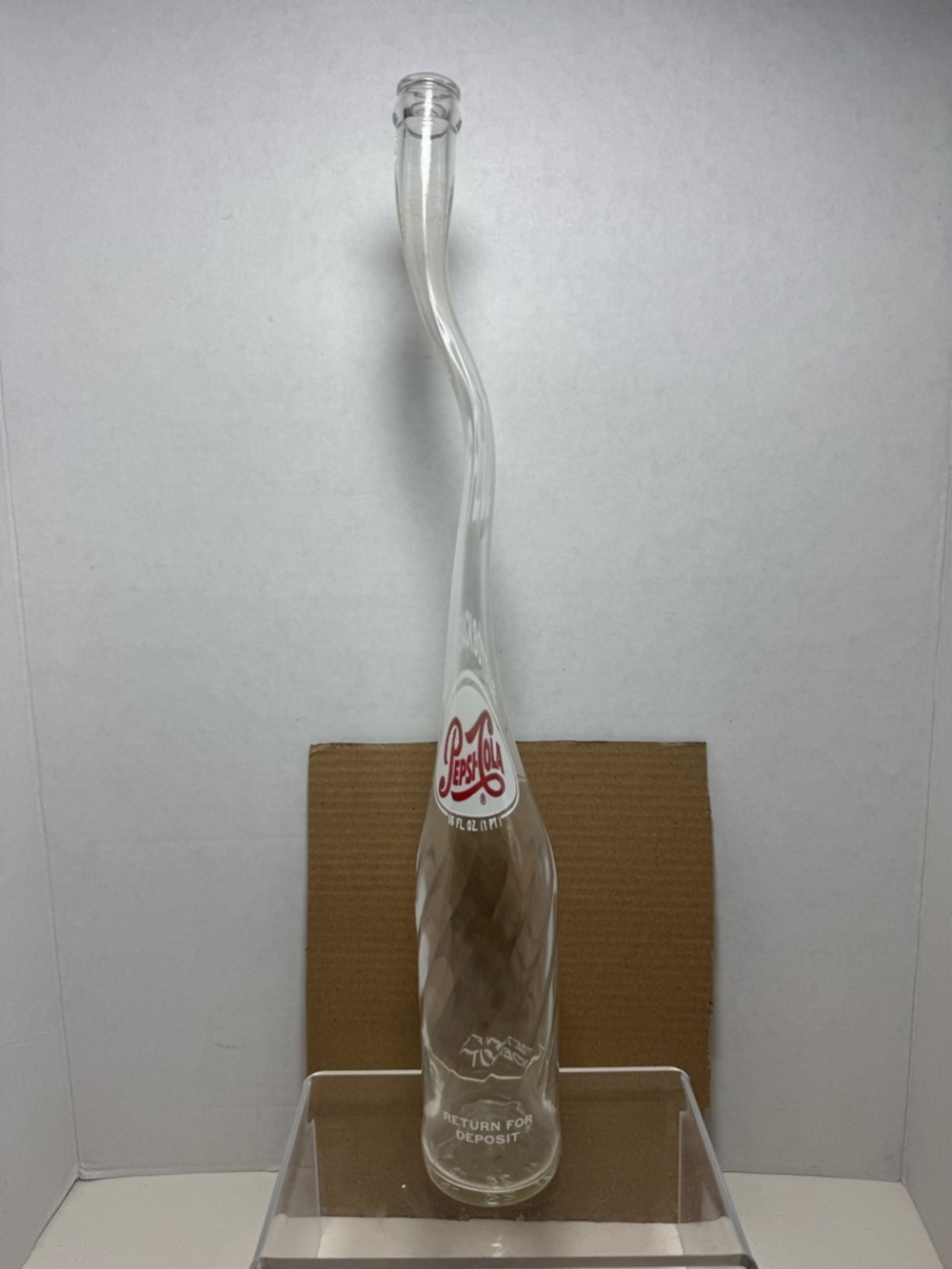 Vintage 1970s Pepsi-Cola stretched twisted 19 inch glass soda bottle - Picture 5 of 7